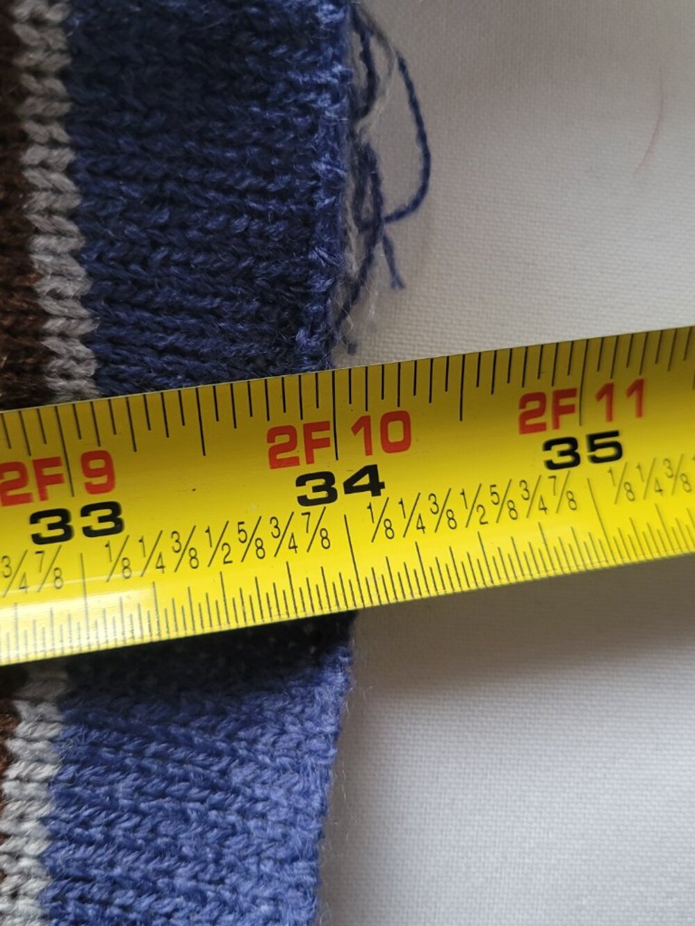 Modena Blue & Red Striped Knit Shawl Poncho | One Size | NWOT - Picture 15 of 16